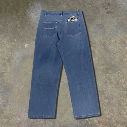 Street Style Embroidered Sweatpants