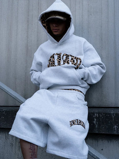 Y2K Leopard Hoodie & Sweatpants Set