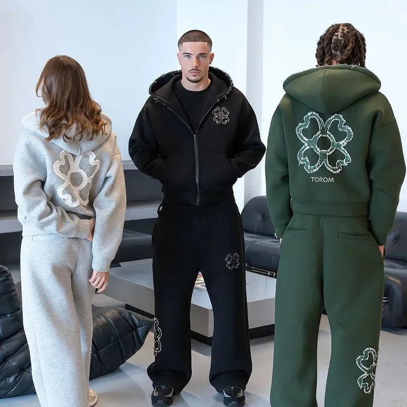 Y2K Clover Tracksuit Set (2 Piece)