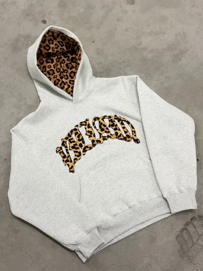 Y2K Leopard Hoodie & Sweatpants Set