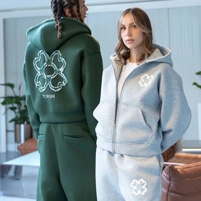 Y2K Clover Tracksuit Set (2 Piece)